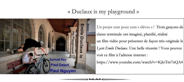 Duclaux is my Play Ground